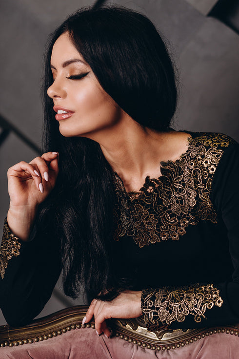 Short black dress Cocktail black gown